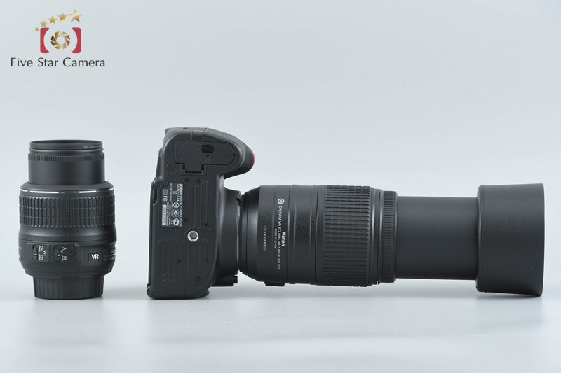 "Shutter count 3,084" Nikon D5100 16.2 MP SLR Digital Camera 18-55 55-300 Lenses