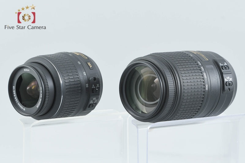 "Shutter count 3,084" Nikon D5100 16.2 MP SLR Digital Camera 18-55 55-300 Lenses