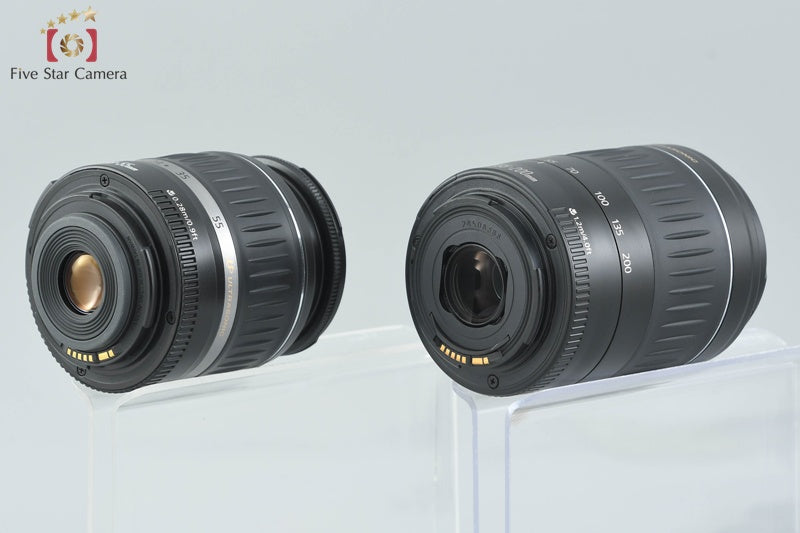 Canon EOS kiss Digital X Black 10.1 MP Digital SLR Camera 18-55 55-200 Lenses