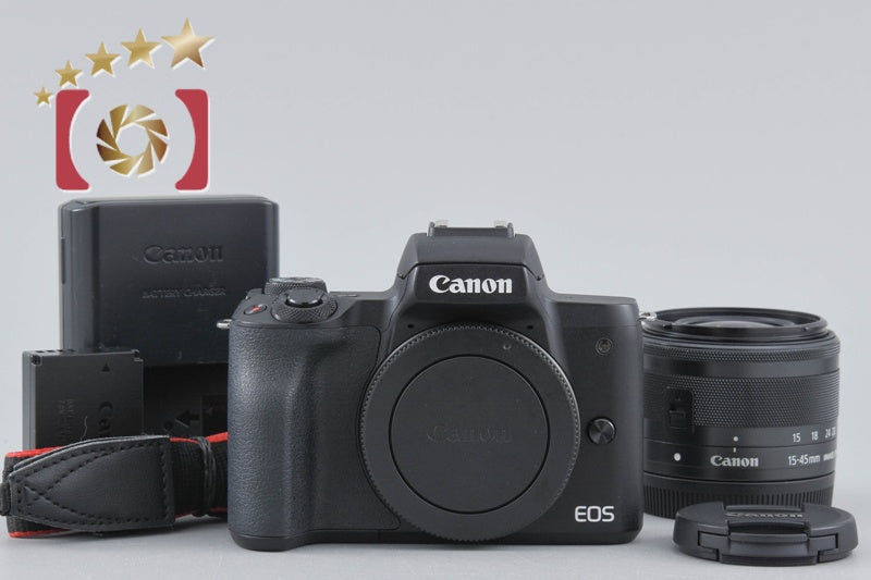 "Shutter count 2,000" Canon EOS Kiss M / M50 Black 24.0 MP 15-45 IS STM Lens