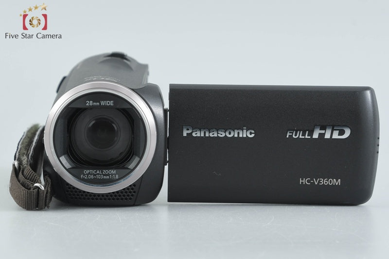 Panasonic HC-V360M 16GB 90x Zoom 2.2 MP Black Digital HD Camcorder