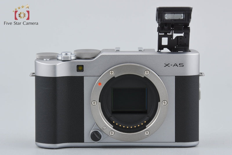 Fujifilm X-A5 Silver 24.2 MP Digital Mirrorless Camera 15-45 Lens w/ Box
