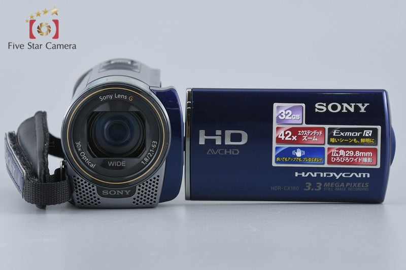 Sony HDR-CX180 Blue Digital Hi-Vision Camcorder [Japanese Language Only]
