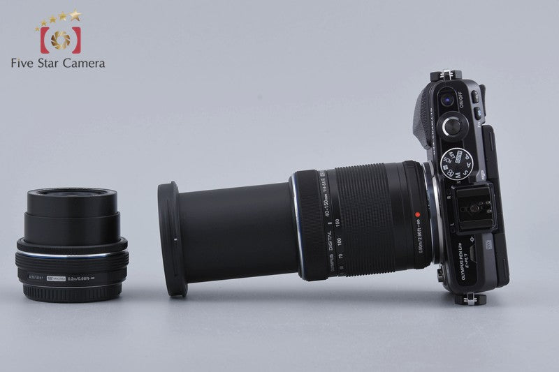 "Count 260" Olympus PEN Lite E-PL7 Black 16.1 MP EZ 14-42 40-150 Lenses w/ Box