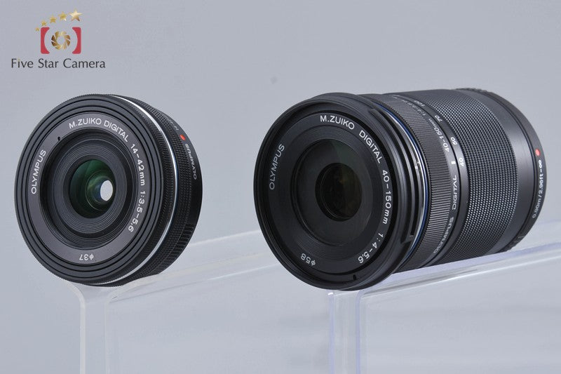 "Count 260" Olympus PEN Lite E-PL7 Black 16.1 MP EZ 14-42 40-150 Lenses w/ Box