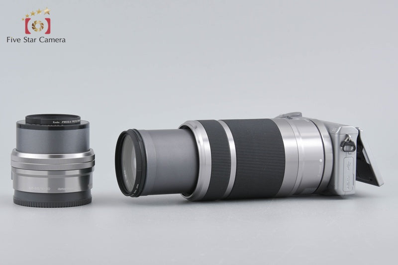 Sony α NEX-5R Silver 16.1 MP 16-50 55-210 Lenses [Japanese Language Only]