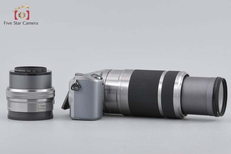 Sony α NEX-5R Silver 16.1 MP 16-50 55-210 Lenses [Japanese Language Only]