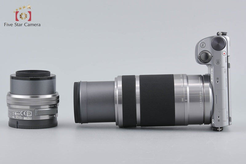 Sony α NEX-5R Silver 16.1 MP 16-50 55-210 Lenses [Japanese Language Only]