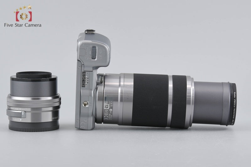 Sony α NEX-5R Silver 16.1 MP 16-50 55-210 Lenses [Japanese Language Only]