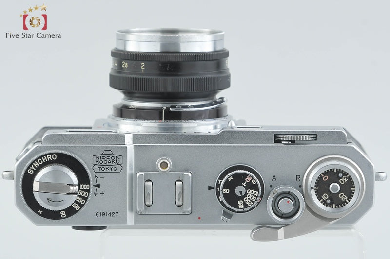 Nikon S2 Later Model Black Dial Rangefinder Film Camera + NIKKOR-H.C 50mm f/2