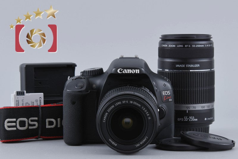 Canon EOS Kiss X4 / Rebel T2i / 550D 18.0 MP 18-55 55-250 Lenses