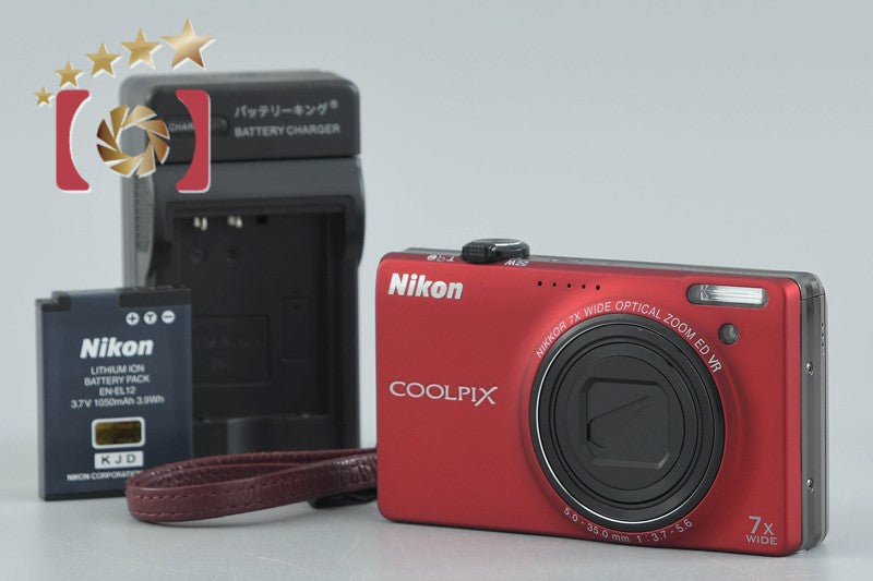 Nikon COOLPIX S6000 Flash Red 14.2 MP Digital Camera