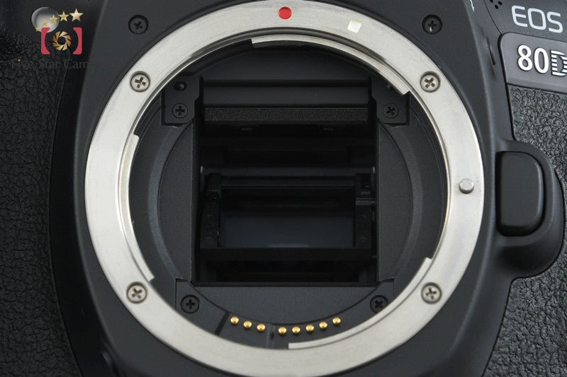 "Count 3,983" Canon EOS 80D 24.2 MP Digital SLR Camera EF-S 18-55 55-250 Lenses