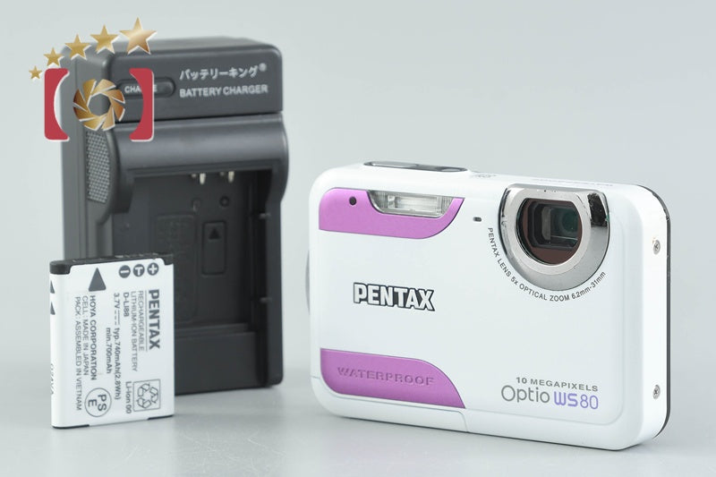 PENTAX Optio WS80 White Plus Purple 10.0 MP Digital Camera