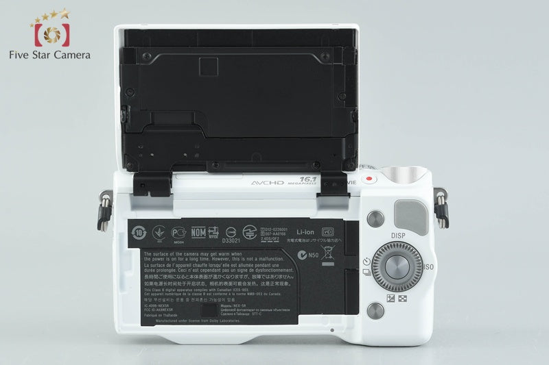 "Count 3,621" Sony α NEX-5R White 16.1 MP 16-50 Lens [Multiple Languages]