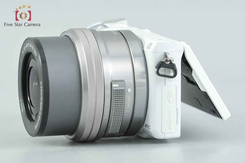 "Count 3,621" Sony α NEX-5R White 16.1 MP 16-50 Lens [Multiple Languages]