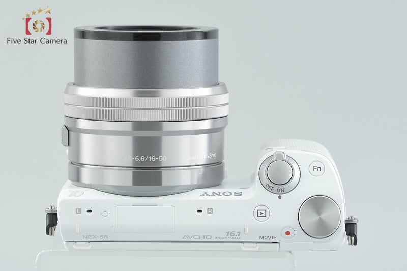 "Count 3,621" Sony α NEX-5R White 16.1 MP 16-50 Lens [Multiple Languages]