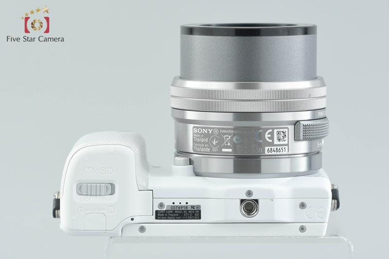 "Count 3,621" Sony α NEX-5R White 16.1 MP 16-50 Lens [Multiple Languages]