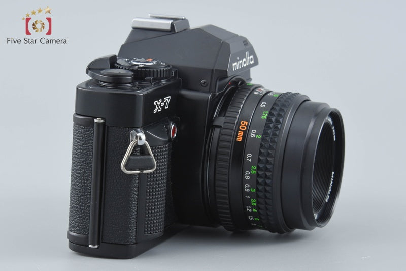 Minolta X-7 Black 35mm SLR Film Camera + MD ROKKOR 50mm f/1.7