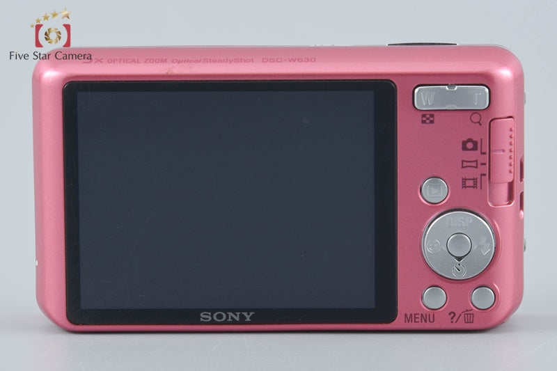 Sony Cyber-Shot DSC-W630 Pink 16.1 MP Digital Camera [Japanese Language Only]
