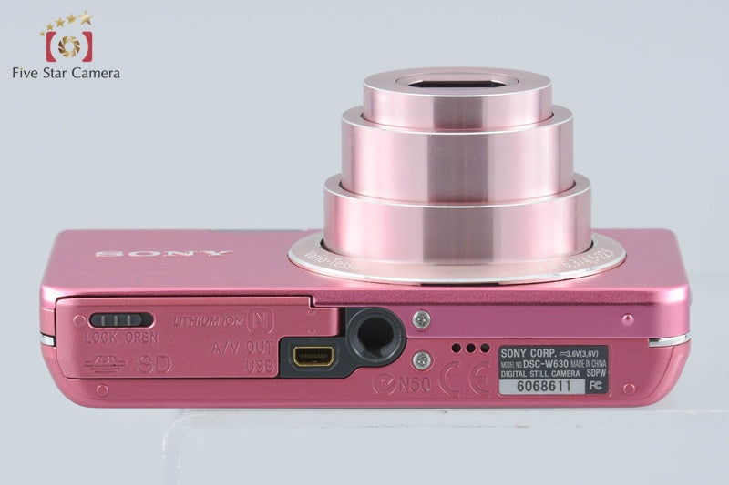 Sony Cyber-Shot DSC-W630 Pink 16.1 MP Digital Camera [Japanese Language Only]