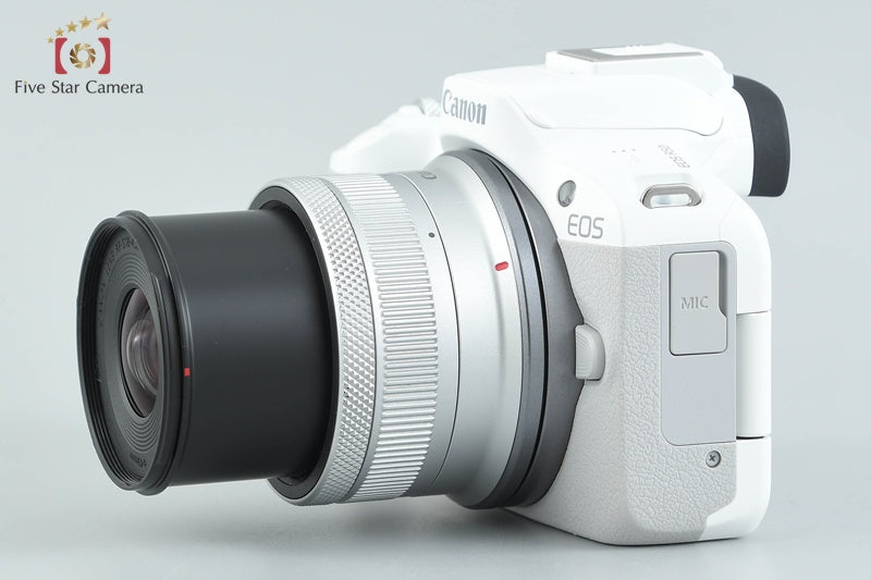 Canon EOS R50 White 24.2 MP Digital Mirrorless Camera RF-S 18-45 IS STM Lens