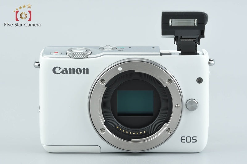 Canon EOS M10 White 18.0 MP Digital Mirrorless Camera 15-45 55-200 Lenses w/ Box