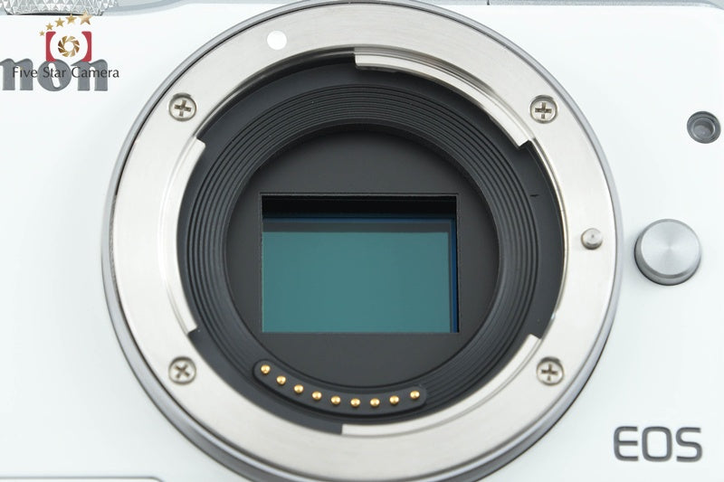 Canon EOS M10 White 18.0 MP Digital Mirrorless Camera 15-45 55-200 Lenses w/ Box