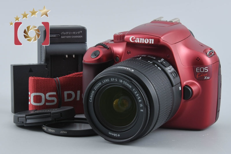 "Shutter count 25" Canon EOS Kiss X50 / Rebel T3 / 1100D Red 12.2 MP 18-55 Lens