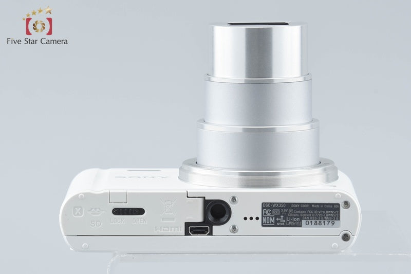 Sony Cyber-Shot DSC-WX350 White 18.2 MP Digital Camera [Multiple Languages]