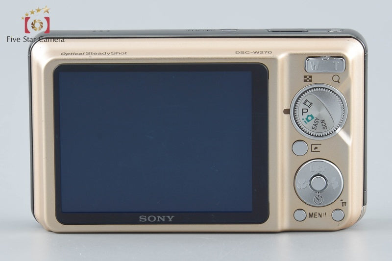 SONY Cyber-shot DSC-W270 Gold 12.1 MP Digital Camera [Japanese Language Only]