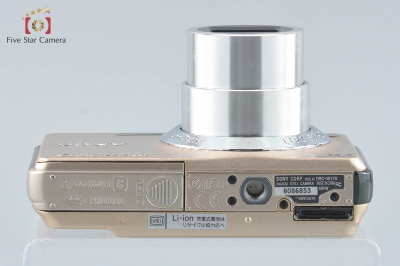 SONY Cyber-shot DSC-W270 Gold 12.1 MP Digital Camera [Japanese Language Only]