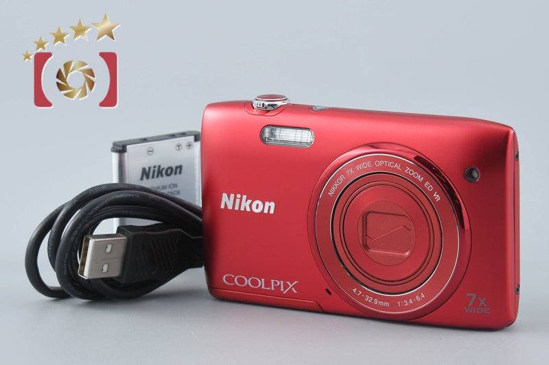 Nikon COOLPIX S3500 Raspberry Red 20.0 MP Digital Camera