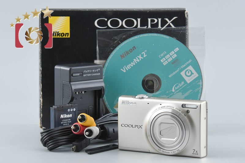 Nikon COOLPIX S6100 Champagne Silver 16.0 MP Digital Camera w/ Box