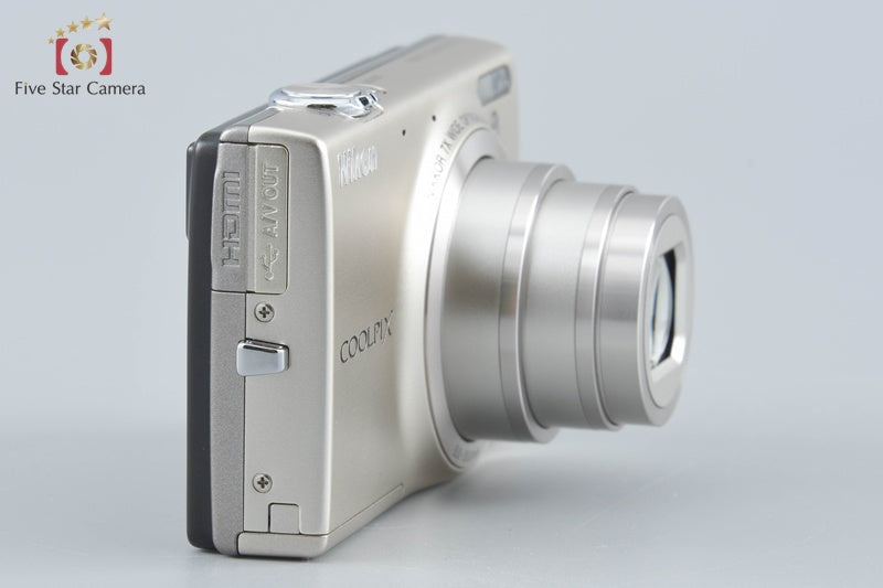 Nikon COOLPIX S6100 Champagne Silver 16.0 MP Digital Camera w/ Box