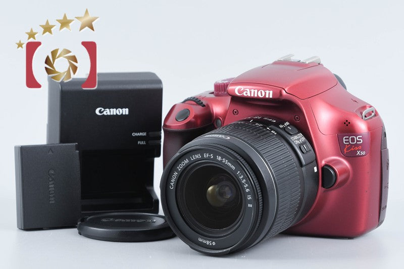 Canon EOS Kiss X50 / Rebel T3 / 1100D Red 12.2 MP 18-55 Lens from Japan