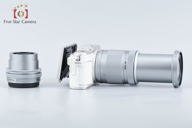 "Count 1,032" Olympus PEN E-PL9 White 16.1 MP 14-42 40-150 Lenses from Japan