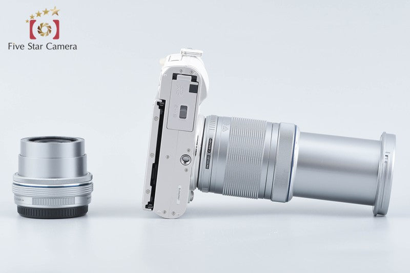 "Count 1,032" Olympus PEN E-PL9 White 16.1 MP 14-42 40-150 Lenses from Japan