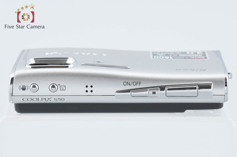 Nikon COOLPIX S50 Gloss Silver 7.2 MP Digital Camera from Japan