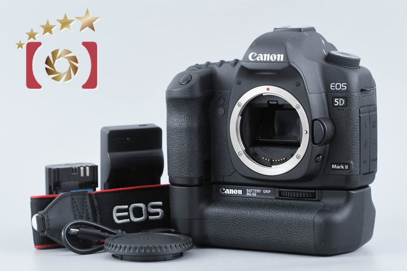 Canon EOS 5D Mark II 21.1 MP DSLR Camera + BG-E6 Battery Grip from Japan