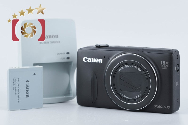 Canon Powershot SX600 HS Black 16.0 MP Digital Camera from Japan