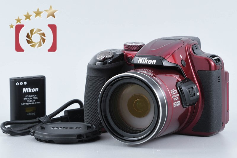 Nikon COOLPIX P600 Red 16.0 MP Digital Camera from Japan
