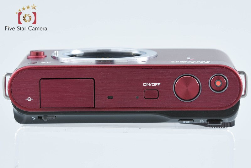 "Shutter count 1,197" Nikon 1 J2 Red 10.1 MP Digital Camera Body from Japan