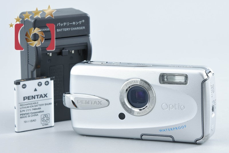 Pentax Optio W30 Silver 7.1 MP Waterproof Digital Camera from Japan
