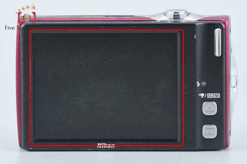 Nikon COOLPIX S4000 Ruby Red 12.0 MP Digital Camera from Japan