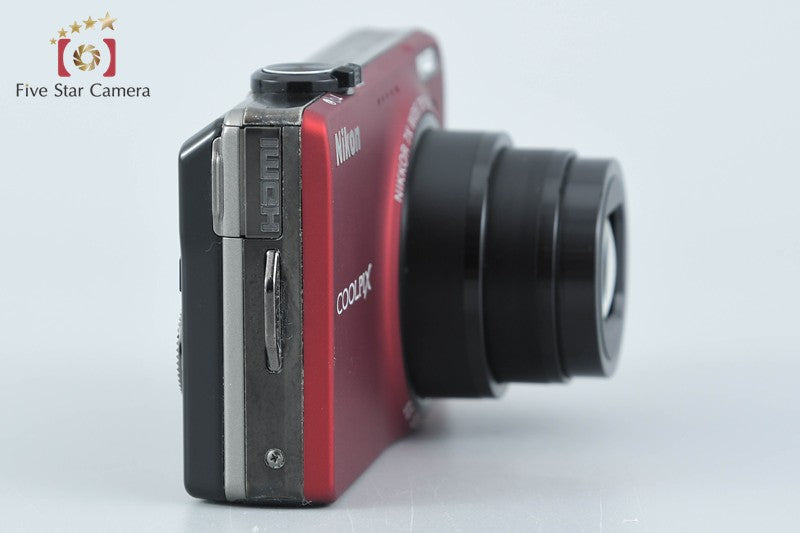Nikon COOLPIX S6000 Flash Red 14.2 MP Digital Camera from Japan