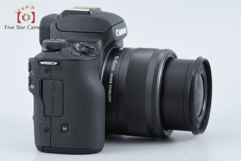 "Count 1,000" Canon EOS Kiss M2 Black 24.1 MP EF-M 15-45 IS STM Lens from Japan