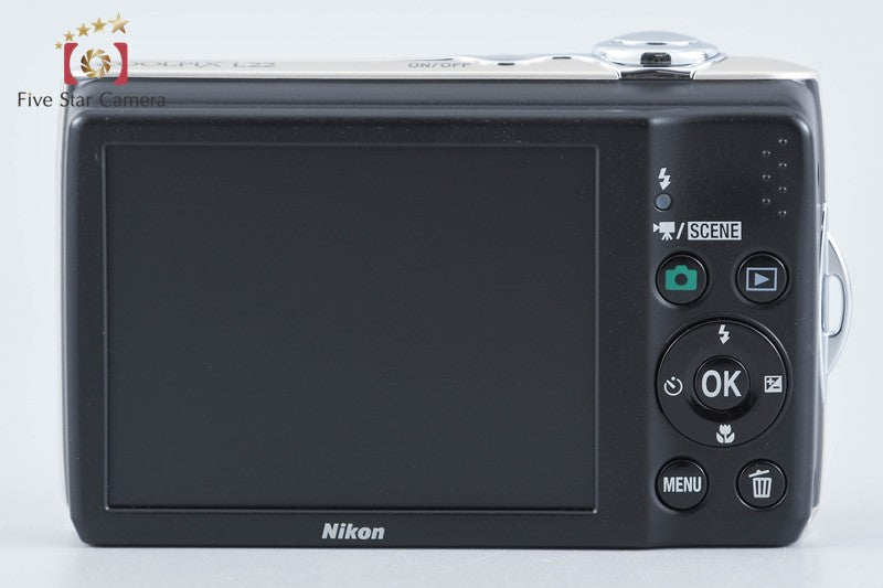 Nikon COOLPIX L22 Champagne Silver 12.0 MP Digital Camera from Japan