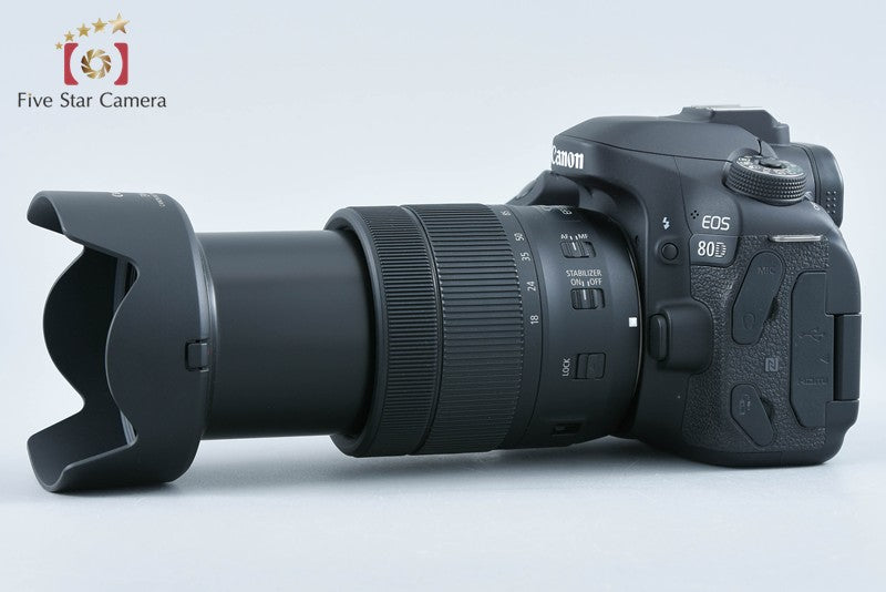 "Count 2,377" Canon EOS 80D 24.2 MP EF-S 18-135 IS USM Lens w/ Box from Japan