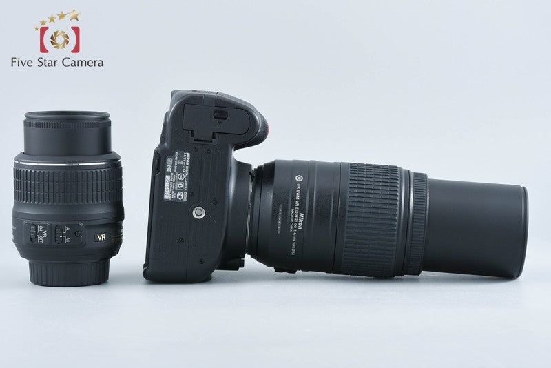 "Count 3,335" Nikon D5100 16.2 MP DSLR Camera 18-55 55-300 Lenses from Japan